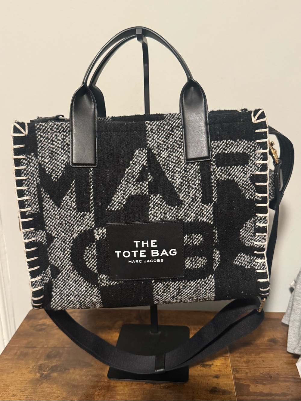 Marc Jacobs The Tote Bag - Black & White Woven